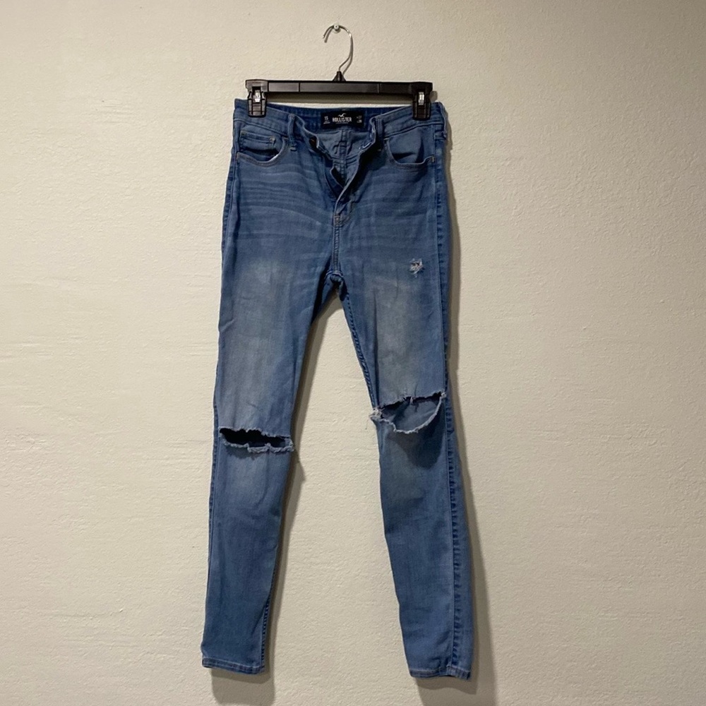 High rise super skinny ripped, Hollister jeans size 5S